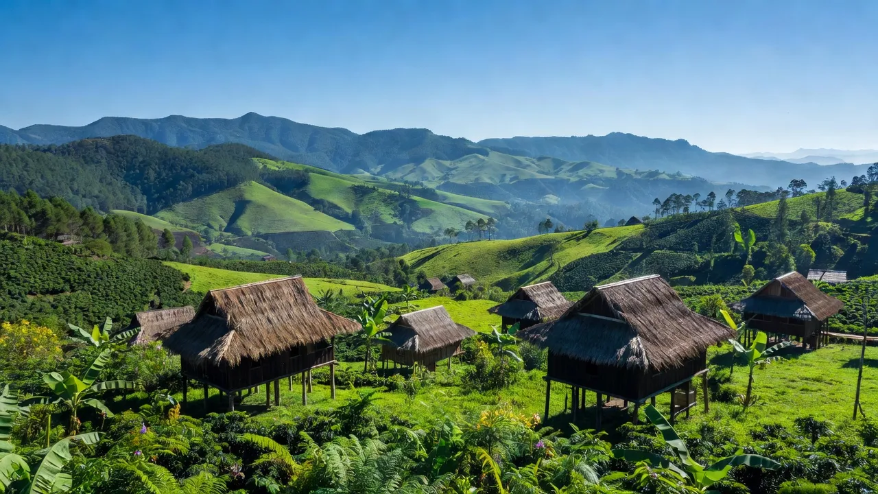 Khung cảnh xanh tươi của Phường An Bình, Thị xã An Khê, tỉnh Gia Lai với khí hậu vùng cao nguyên.