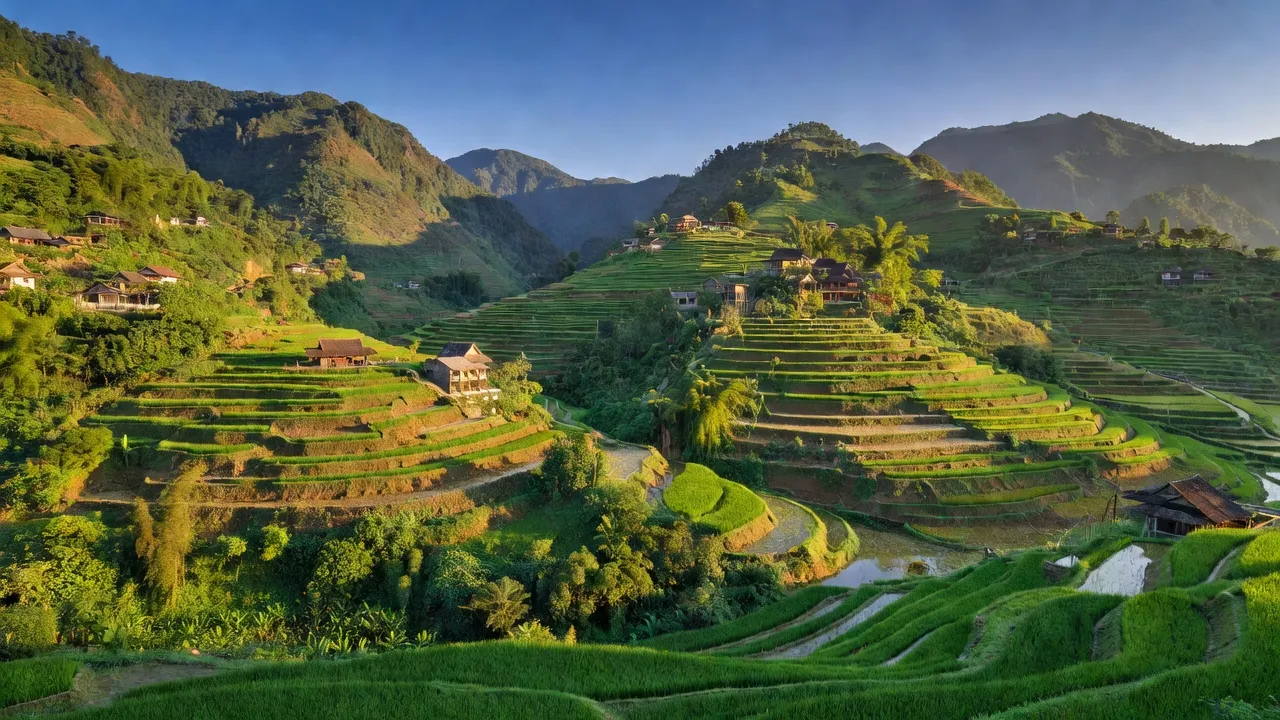 Ruộng bậc thang ở xã Bản Phùng, Hoàng Su Phì, Hà Giang, với sự hòa quyện của thiên nhiên và văn hóa.