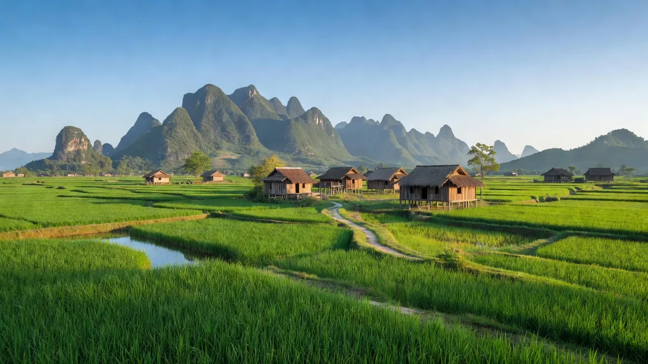 Phong cảnh đẹp xã Kim Thạch, huyện Vị Xuyên, tỉnh Hà Giang với thiên nhiên tươi đẹp.