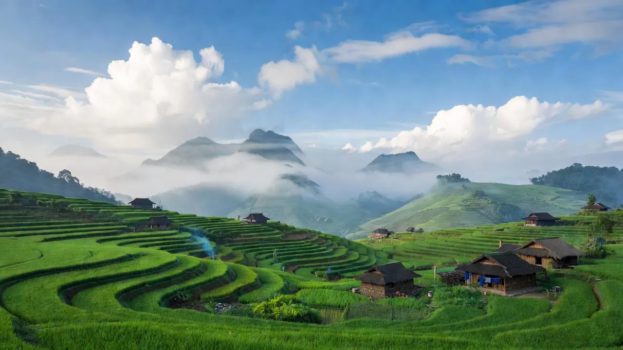 Cảnh đẹp Nấm Dẩn, Xín Mần, thiên nhiên xanh tươi, văn hóa dân tộc Mông tại Hà Giang.
