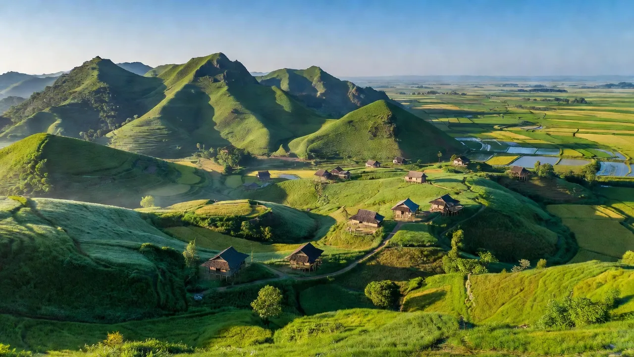 Cảnh quan đồi núi đẹp tại xã Pà Vầy Sủ, huyện Xín Mần, tỉnh Hà Giang, nông nghiệp và thôn bản.