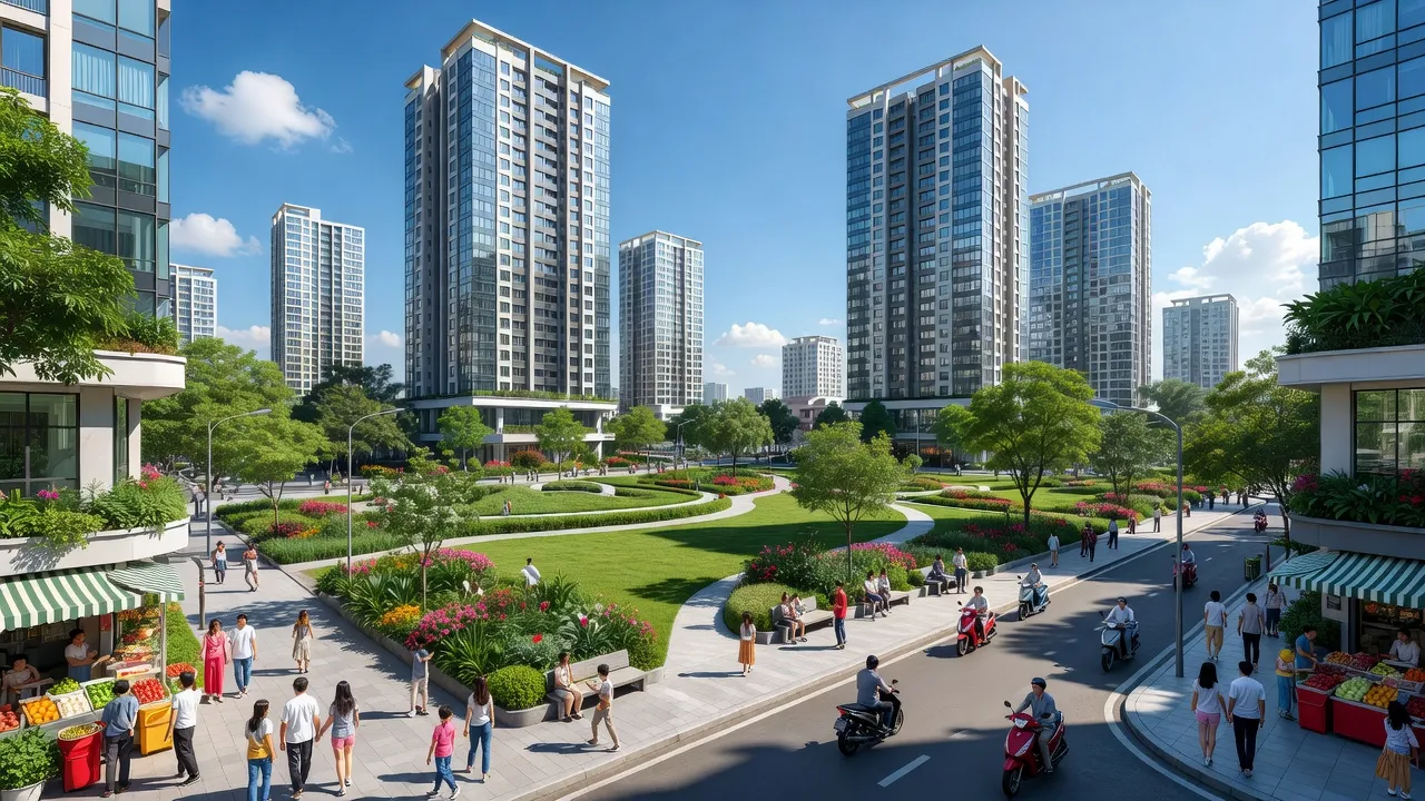 Khu đô thị hiện đại tại Phường Hòa Mạc, Thị xã Duy Tiên, Hà Nam với không gian sống và đầu tư.