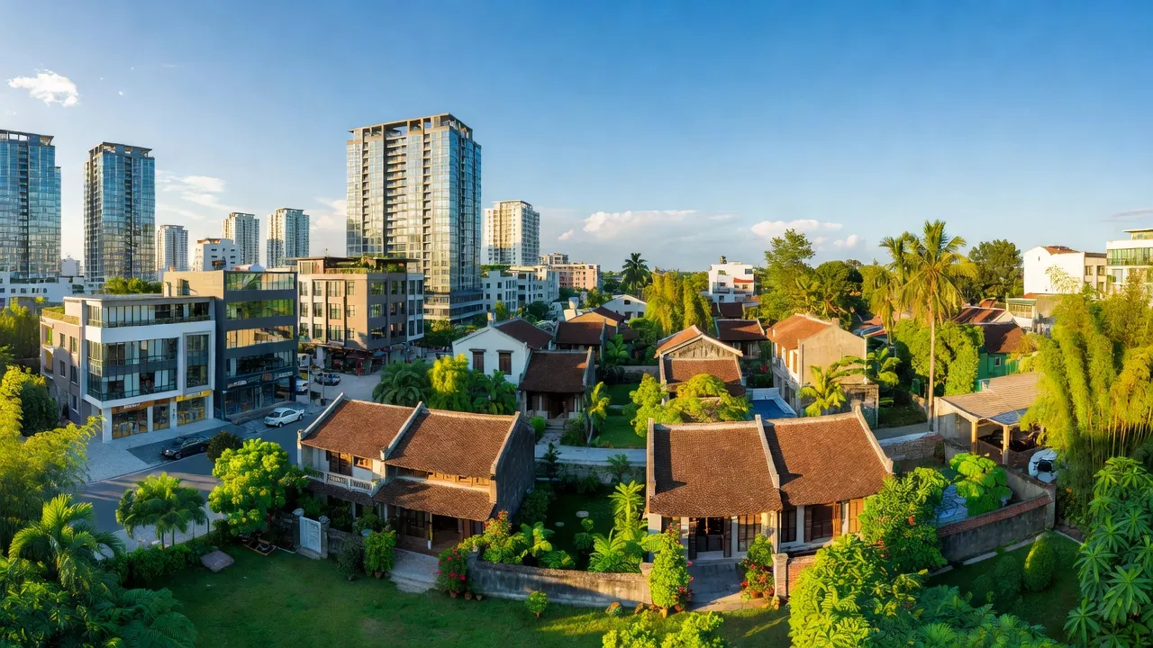 Phường Lam Hạ, Thành phố Phủ Lý, Hà Nam với kiến trúc hiện đại và không gian xanh.