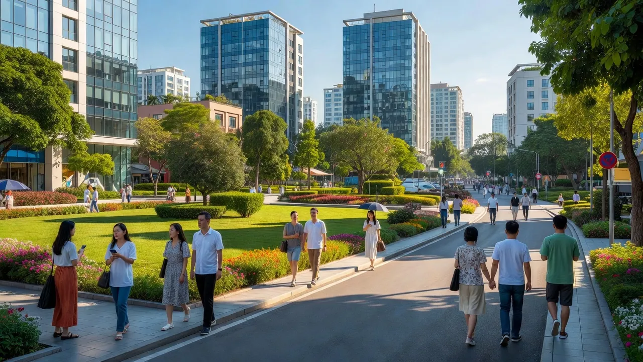 Phường Tân Hiệp, Thành phố Phủ Lý, hiện đại với kiến trúc và không gian xanh.