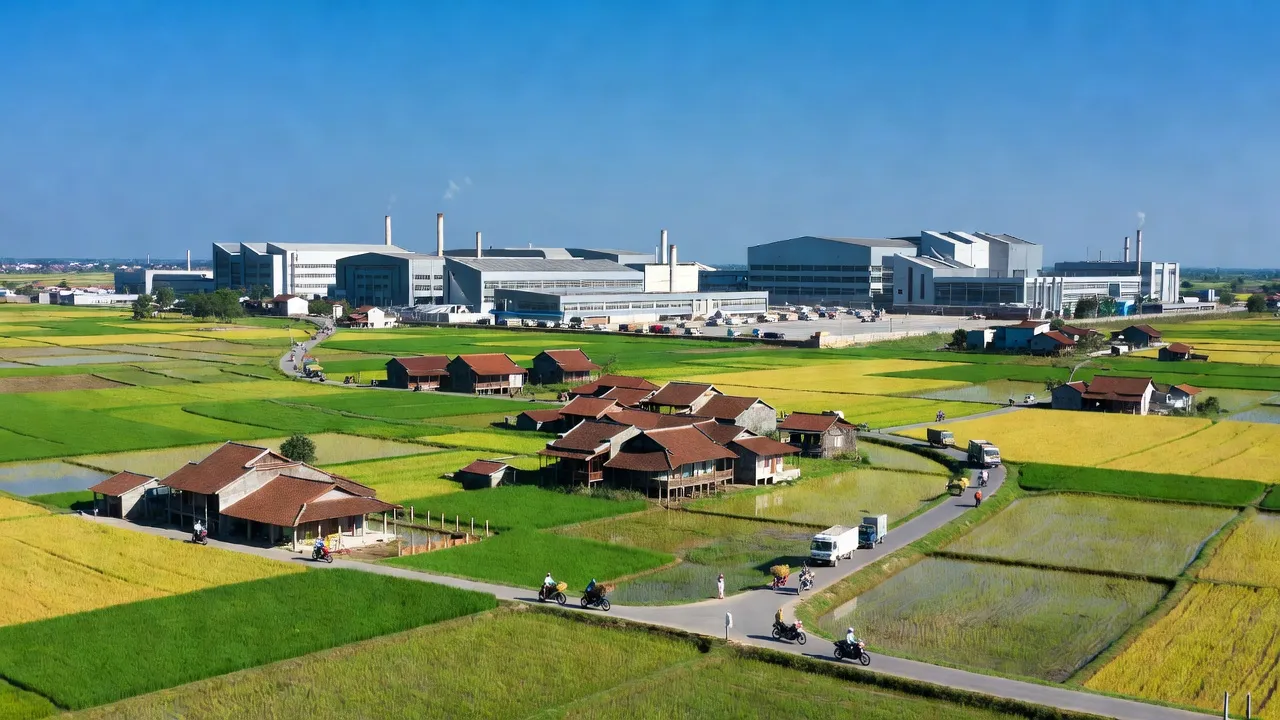 Tiền Phong xã, Huyện Mê Linh, Hà Nội, chuyển đổi nông nghiệp sang công nghiệp và đô thị.