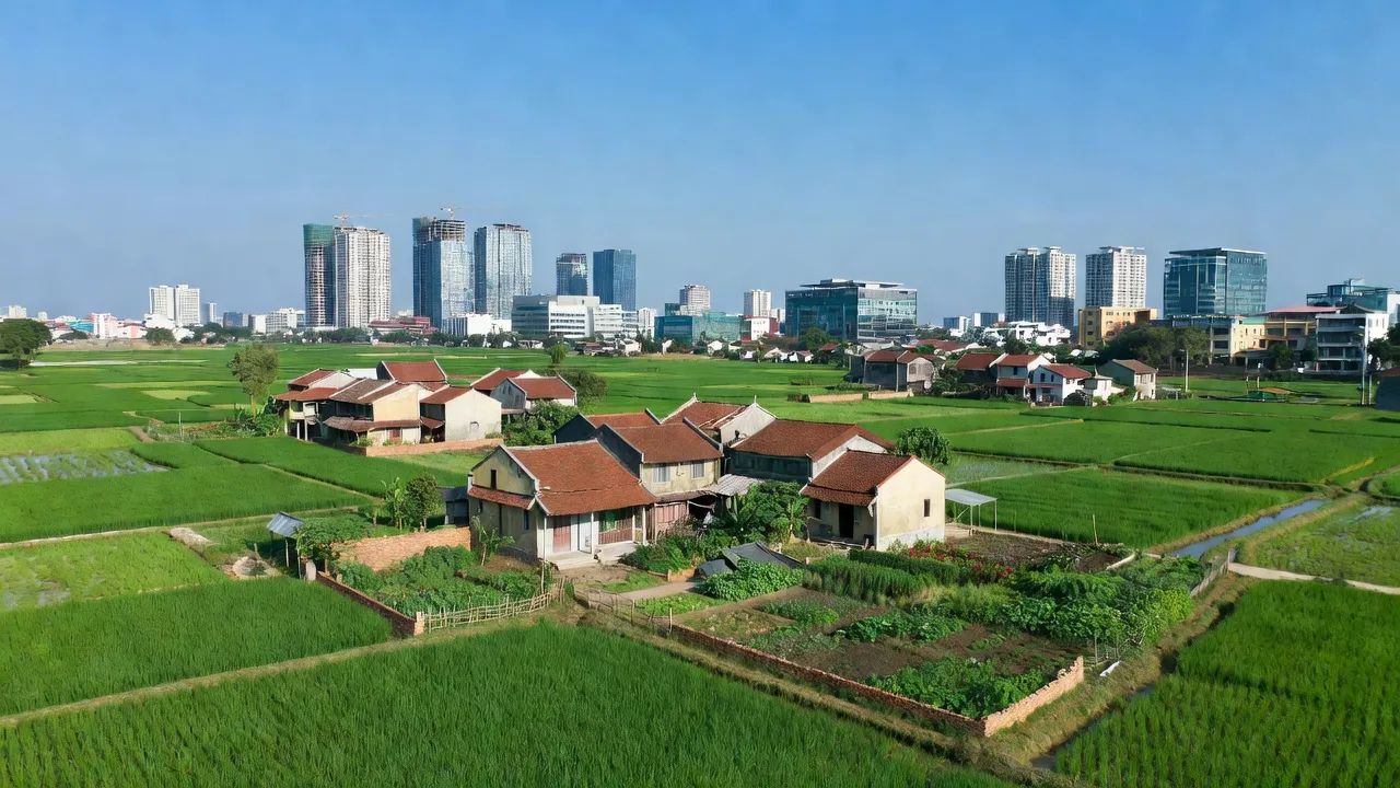 Khung cảnh đẹp của Phường Thượng Cát, Bắc Từ Liêm, Hà Nội với kiến trúc truyền thống và hiện đại.