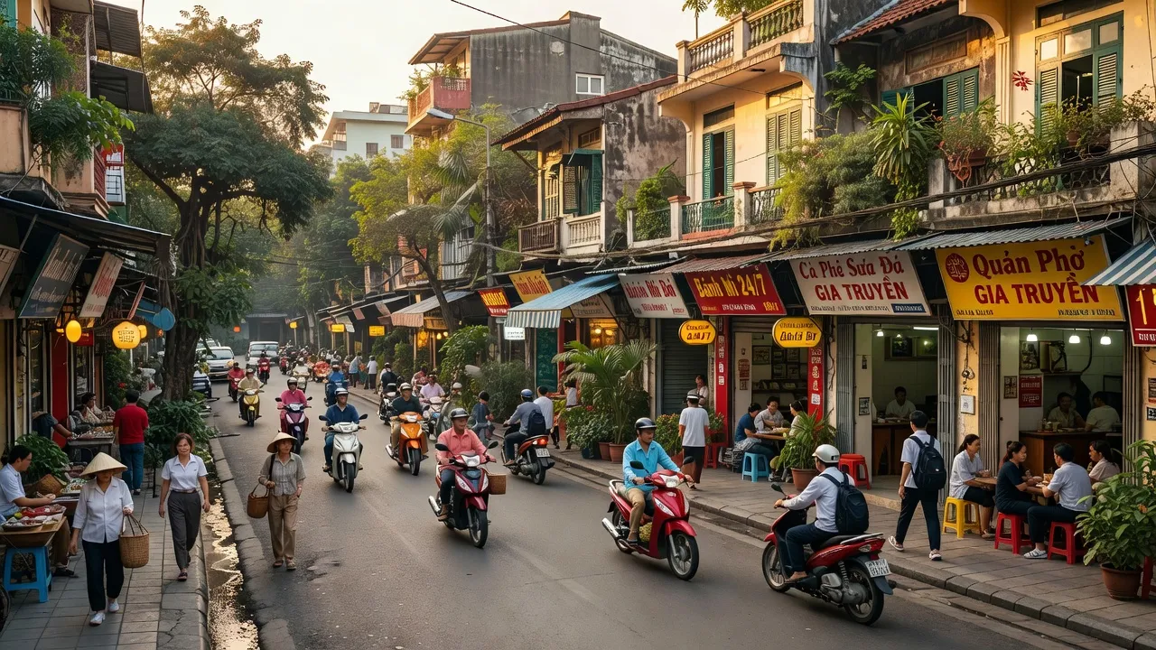 Đống Đa quận Hà Nội, cuộc sống đô thị năng động, kiến trúc đặc trưng, giao thông nhộn nhịp.