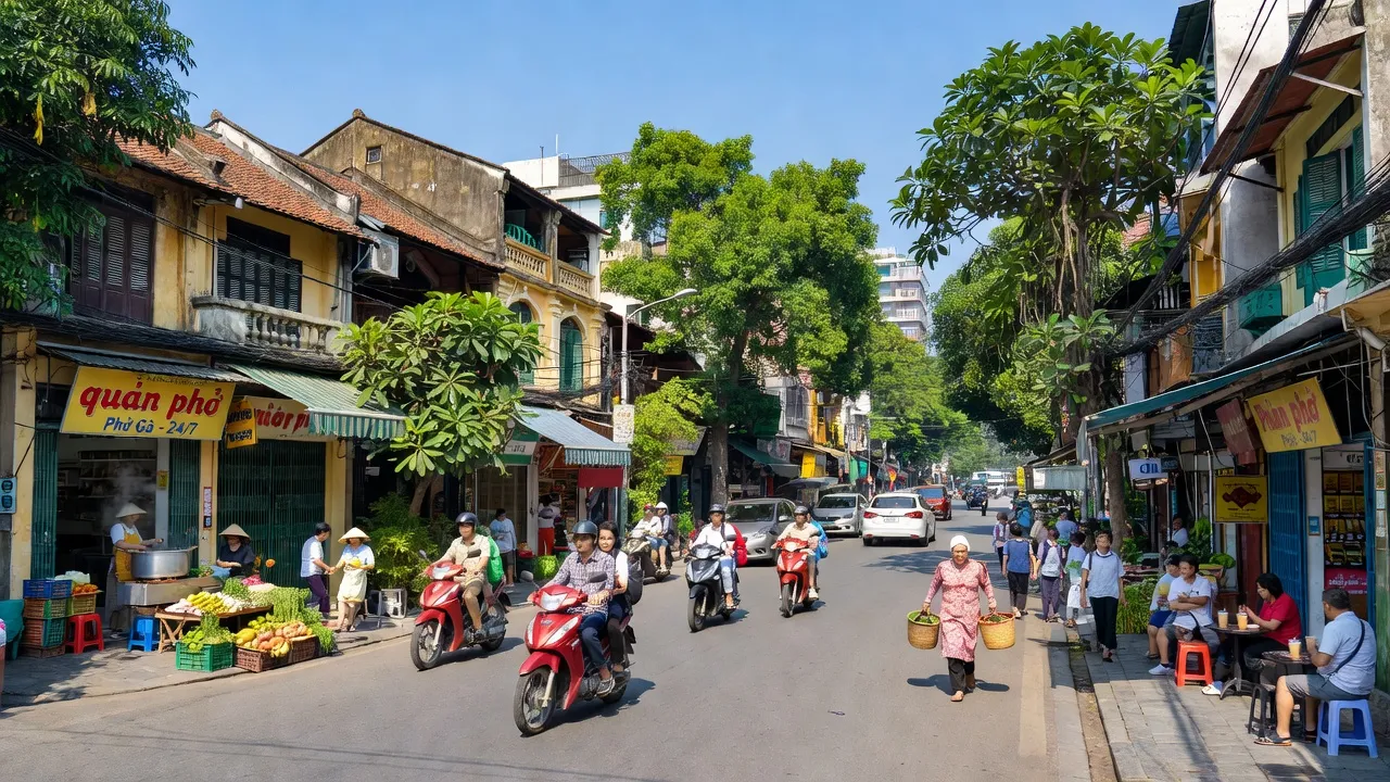 Phường Bách Khoa, Quận Hai Bà Trưng, Hà Nội với cuộc sống đô thị đặc trưng và nét văn hóa Việt Nam.