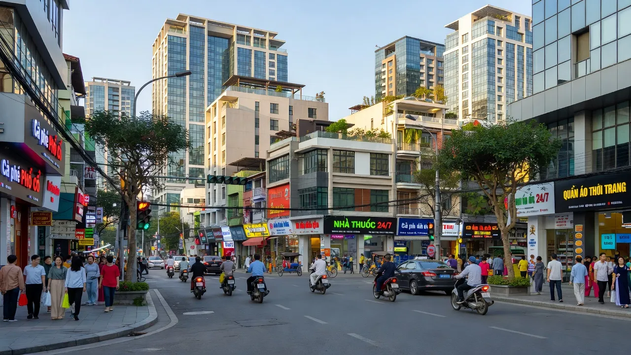 Phường Lê Đại Hành, Quận Hai Bà Trưng, Hà Nội, nhịp sống sôi động, cơ sở hạ tầng hiện đại.
