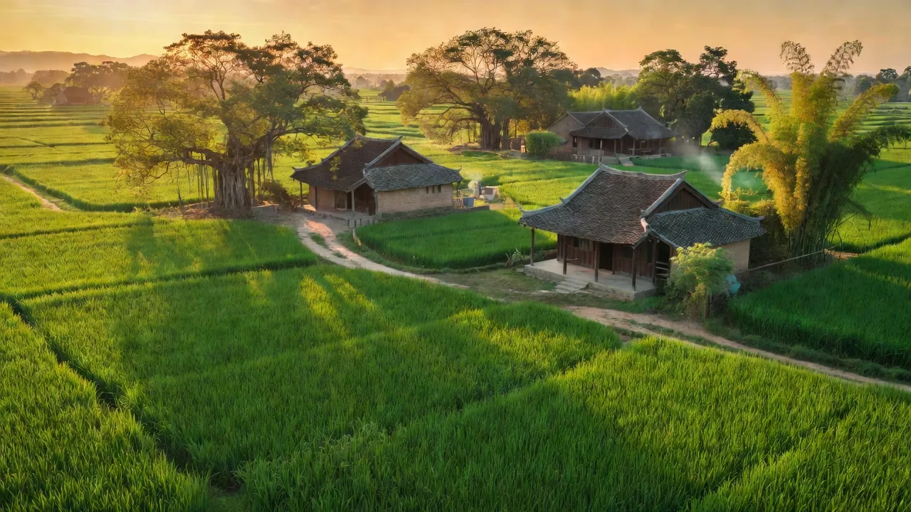 Cảnh đẹp Cẩm Yên, huyện Thạch Thất, nông thôn xanh yên bình gần Hà Nội.