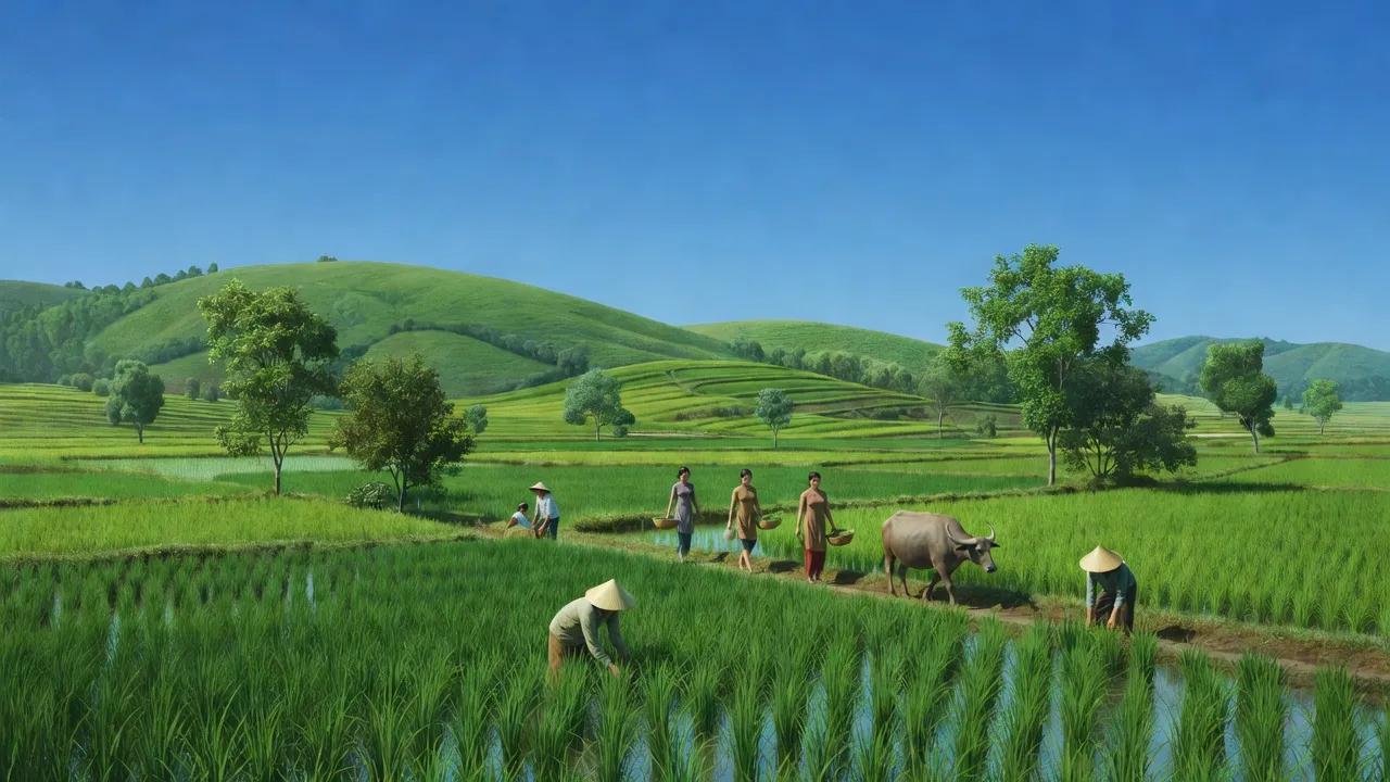 Cảnh đẹp xã Cẩm Minh, huyện Cẩm Xuyên, tỉnh Hà Tĩnh với cảnh quan thiên nhiên tươi đẹp và đời sống nông thôn.