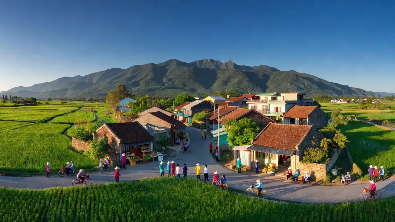Phường Nam Hồng, Thị xã Hồng Lĩnh, Hà Tĩnh, with green landscapes and local architecture.
