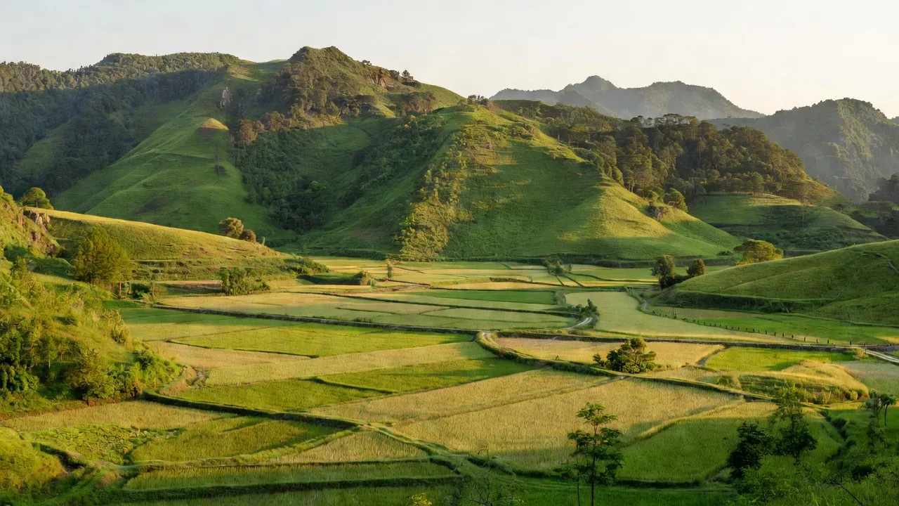 Khung cảnh đồi núi xanh tươi tại Xã Hương Liên, Huyện Hương Khê, tỉnh Hà Tĩnh, gần biên giới Lào.