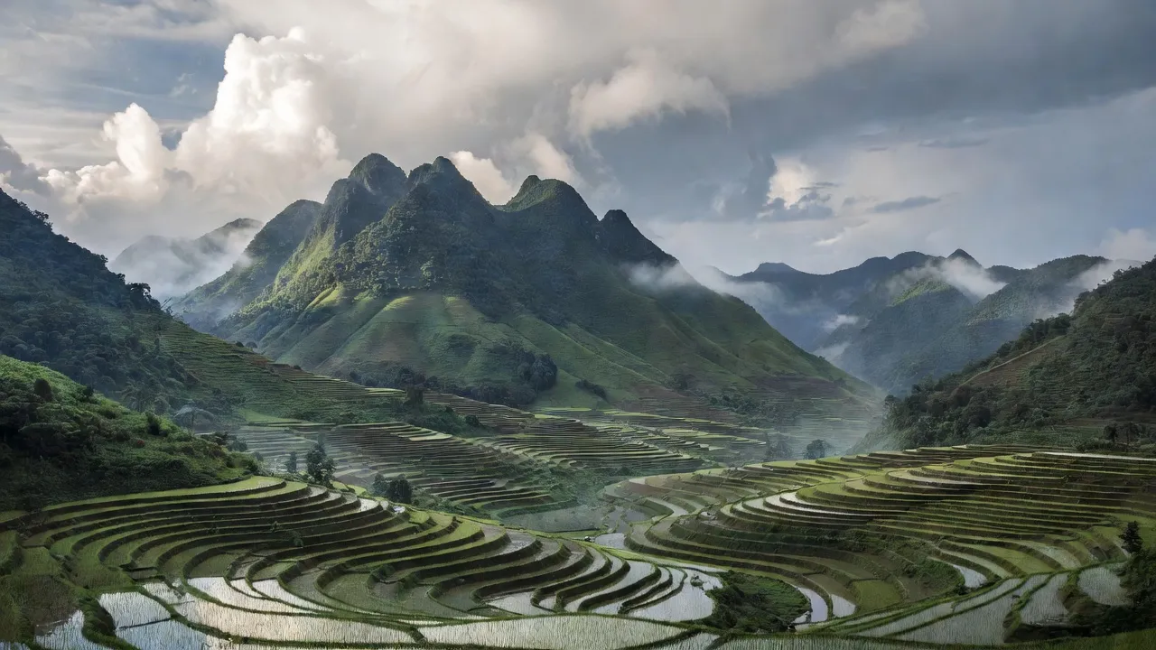 Khung cảnh Xã Mỹ Long, Huyện Hương Sơn, núi non, khí hậu thiên nhiên, mùa mưa.