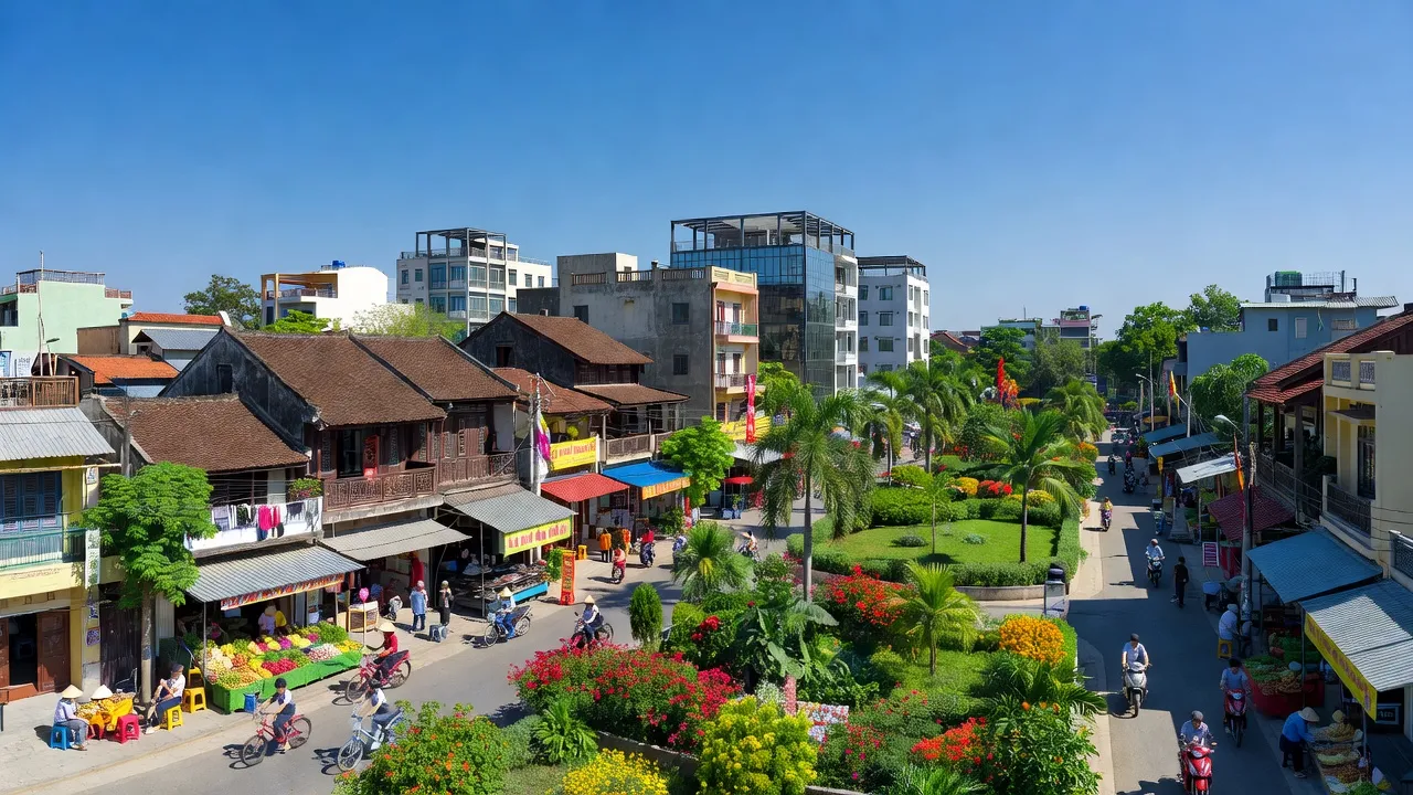 Cảnh sắc Phường Hưng Trí, Kỳ Anh, Hà Tĩnh với kiến trúc và cuộc sống thường nhật.