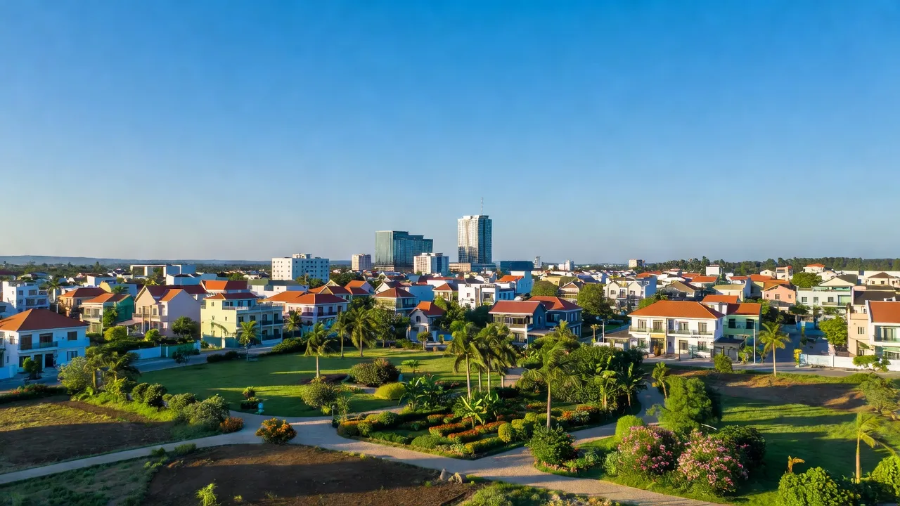 Phong cảnh Phường Cộng Hoà, Thành phố Chí Linh, Tỉnh Hải Dương với cảnh quan đô thị và thiên nhiên.