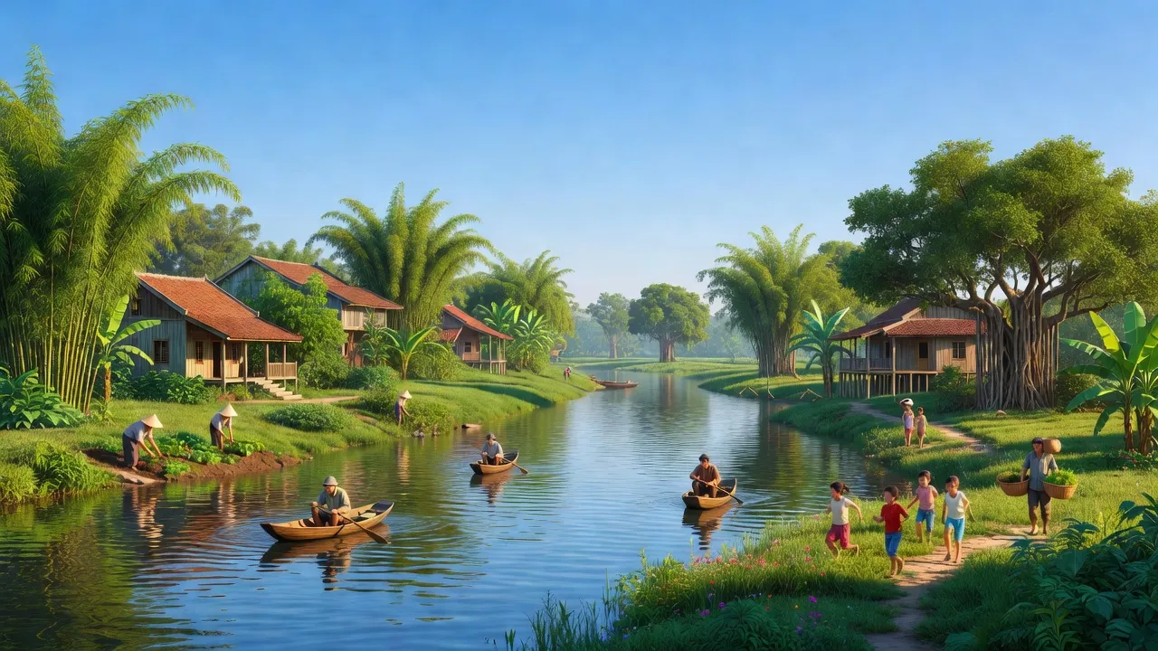 Phường Đồng Lạc, Chí Linh, Hải Dương với sông Thái Bình, sông Kinh Thầy và khung cảnh thiên nhiên tươi đẹp.