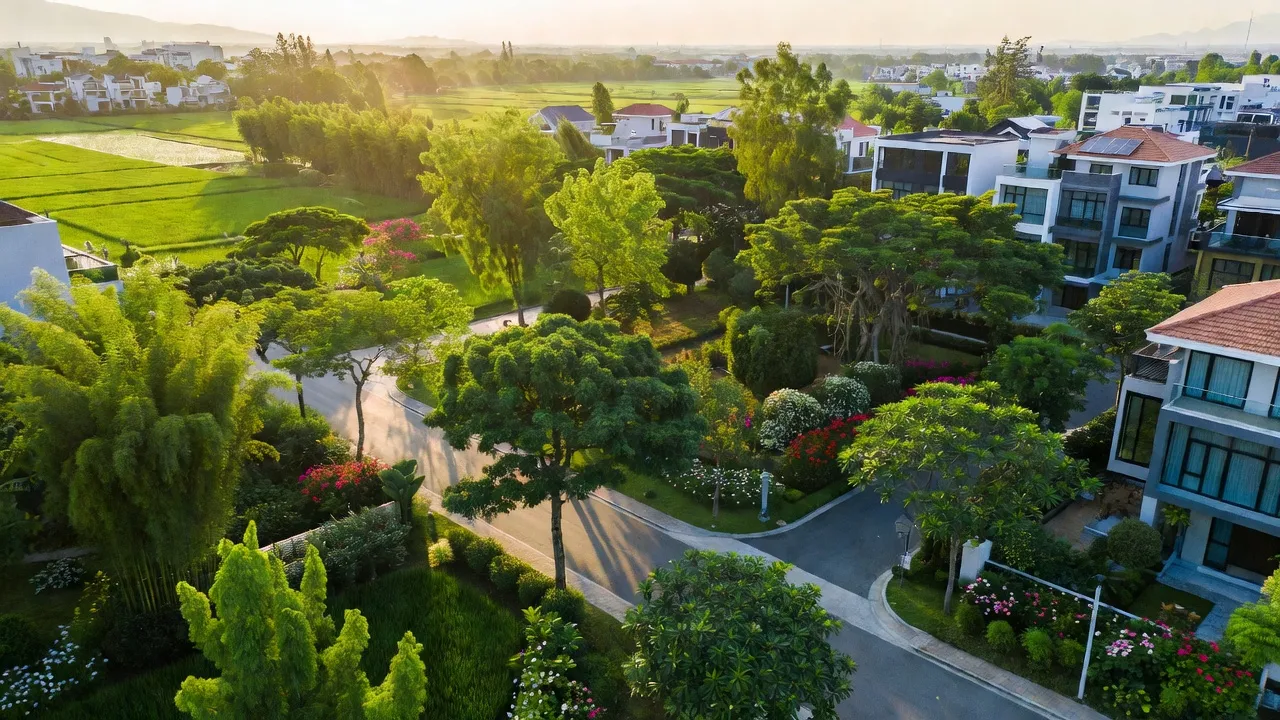 Phường Văn Đức, Chí Linh, Hải Dương với cảnh quan thiên nhiên và khu dân cư hiện đại.