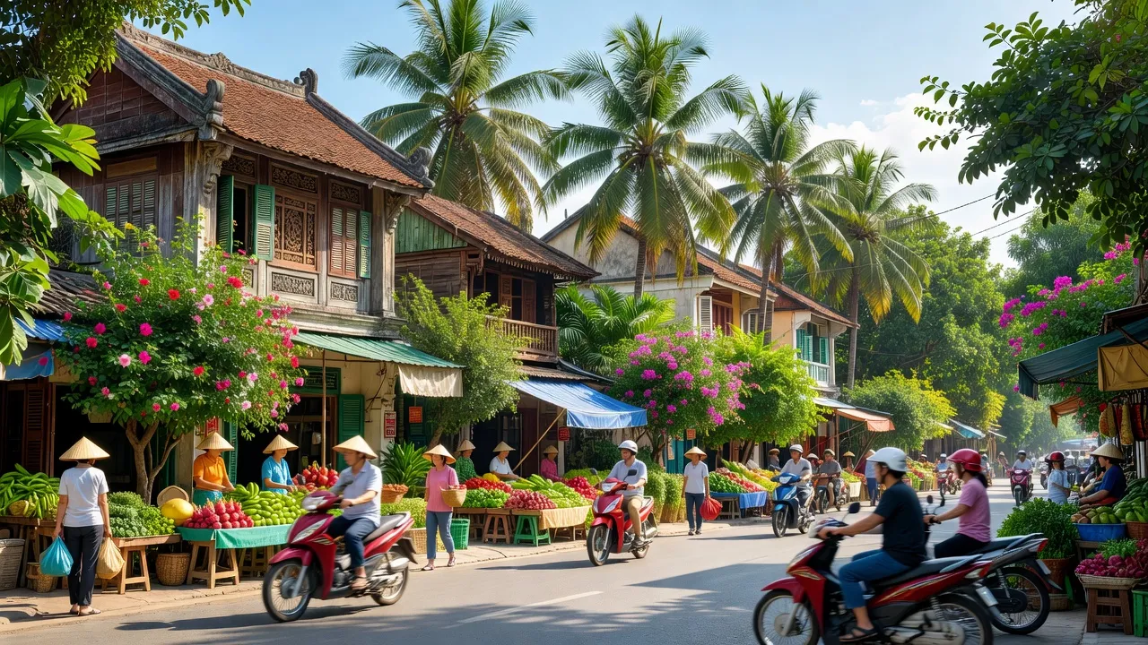 Quang cảnh Phường An Lưu, thị xã Kinh Môn, Hải Dương với đời sống dân cư và kiến trúc truyền thống.