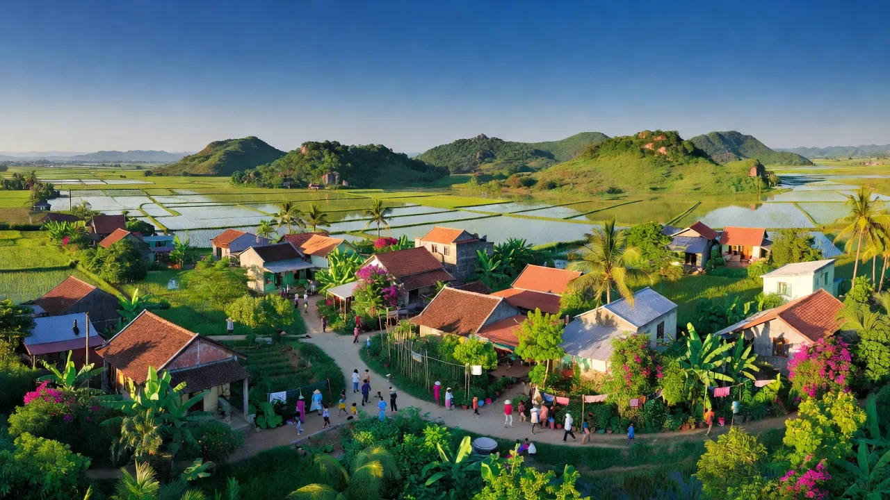 Phong cảnh đẹp tại Phường Hiến Thành, Thị xã Kinh Môn, Hải Dương, với đồi núi và cây xanh.