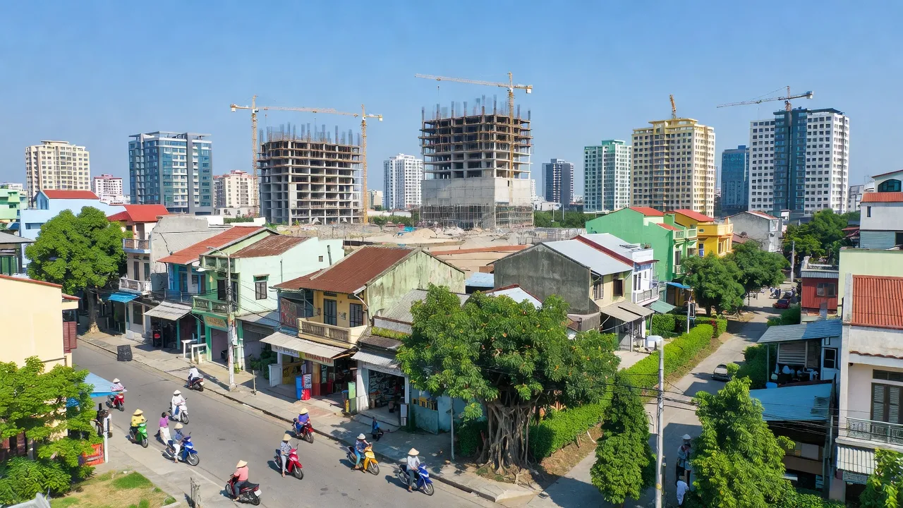 Cảnh đẹp Phường Hiệp An, Thị xã Kinh Môn, Hải Dương, thể hiện sự phát triển đô thị và cảnh quan thiên nhiên.
