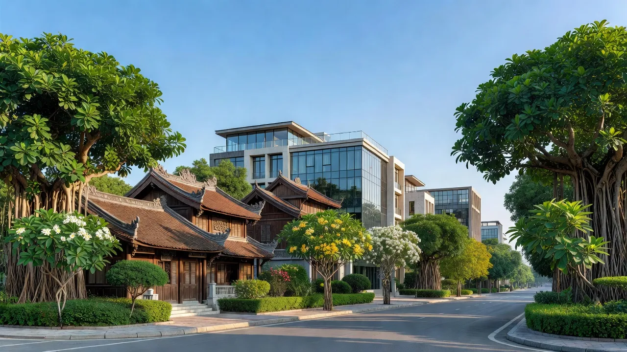 Phường Thất Hùng, Kinh Môn, Hải Dương - blend of traditional and modern architecture, green landscapes.