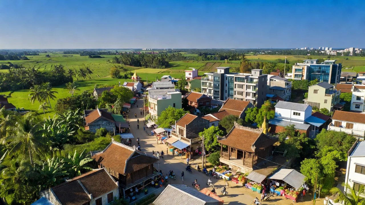 Khung cảnh Phường Hoà Nghĩa, Quận Dương Kinh, Hải Phòng với vẻ đẹp tự nhiên và đời sống cộng đồng.