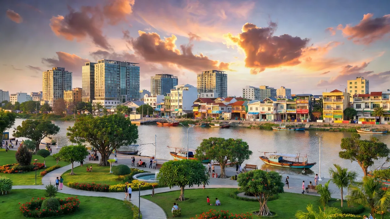 Quang cảnh Phường Đông Hải 1, Quận Hải An, thành phố Hải Phòng với kiến trúc đô thị và không gian xanh.