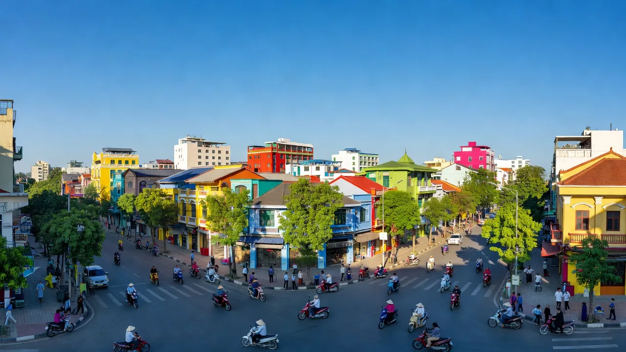 Quận Hồng Bàng, Hải Phòng với cảnh quan đô thị nhộn nhịp và văn hóa phong phú.