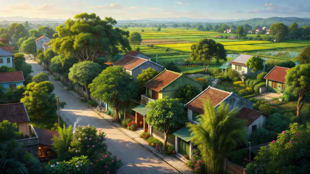 Phường Quảng Thanh, Thủy Nguyên, Hải Phòng với không gian yên tĩnh và cảnh quan hấp dẫn.