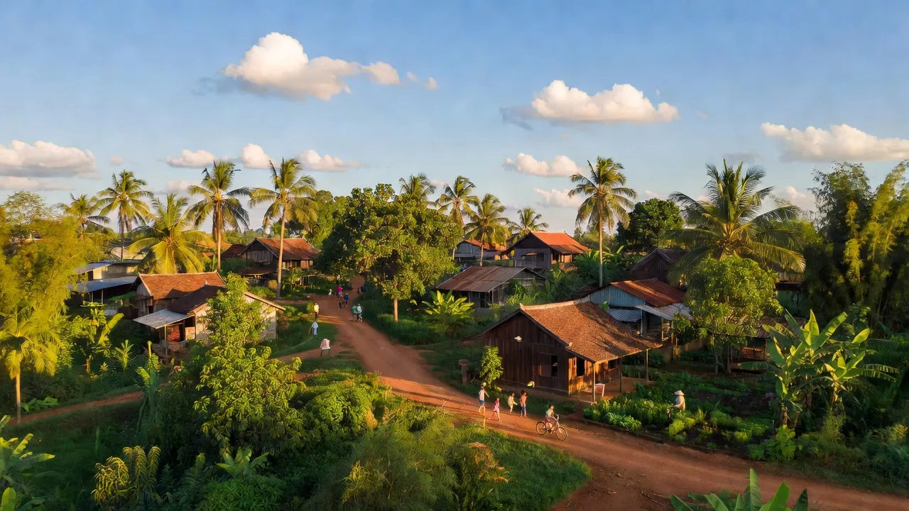Cảnh sắc xã Phước Vĩnh An, huyện Củ Chi, Thành phố Hồ Chí Minh, với thiên nhiên tươi đẹp và cuộc sống nông thôn.