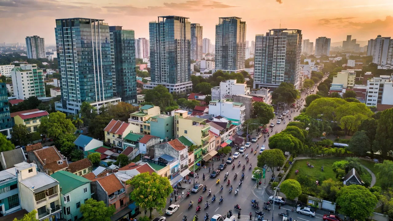 Phường 14, Quận 10, Thành phố Hồ Chí Minh với không gian sống năng động, đường phố, và cây xanh.