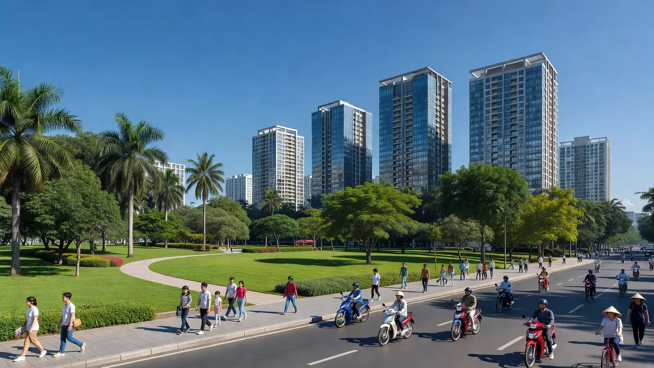 Khu vực Tân Thới Nhất, Quận 12 với hạ tầng phát triển và không gian sống xanh mát, Thành phố Hồ Chí Minh.