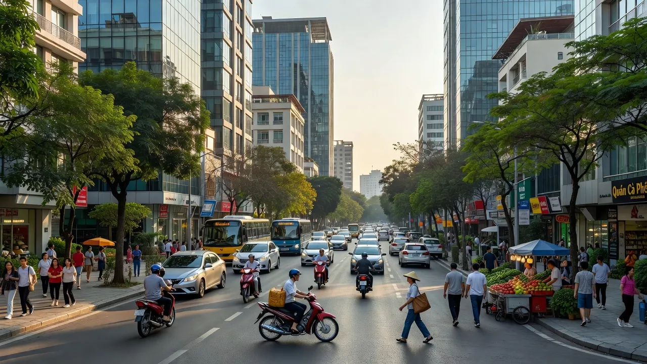 Phường 4, Quận 3, Hồ Chí Minh, đô thị sôi động, đường phố, cây xanh, cuộc sống hàng ngày.