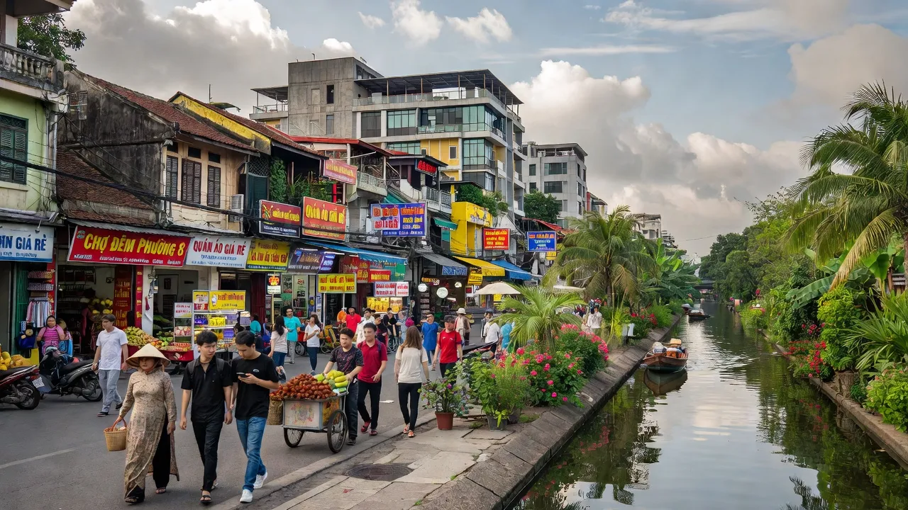 Cuộc sống nhộn nhịp tại Phường 8, Quận 4 với chợ, cửa hàng và kênh rạch
