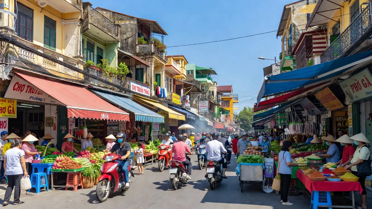 Phường 1, Quận 5, Thành phố Hồ Chí Minh với không gian sống sôi động và kiến trúc truyền thống.
