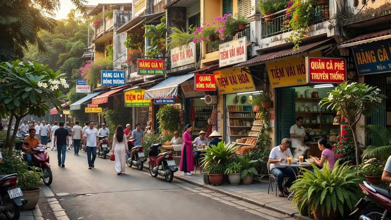 Khung cảnh đô thị sầm uất ở Phường 7, Quận 5, Thành phố Hồ Chí Minh, với đường phố nhộn nhịp.