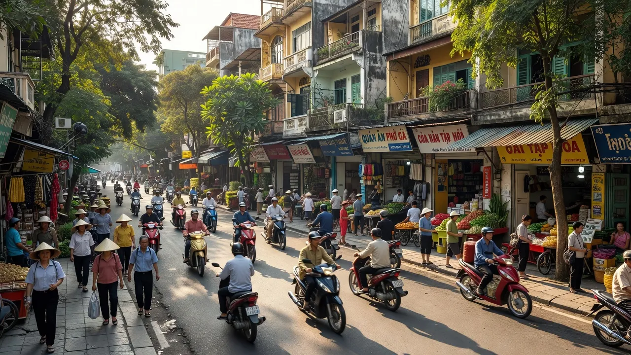 Phường 7, Quận 6, Thành phố Hồ Chí Minh với khung cảnh đô thị sôi động và cây xanh.