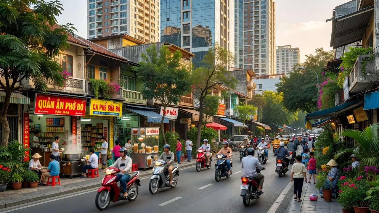Quận Bình Tân, Thành phố Hồ Chí Minh với nhịp sống sôi động và kiến trúc hiện đại.