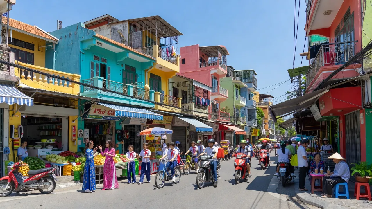 Phường Bình Trị Đông B, Quận Bình Tân with vibrant streets and local shops in Ho Chi Minh City.