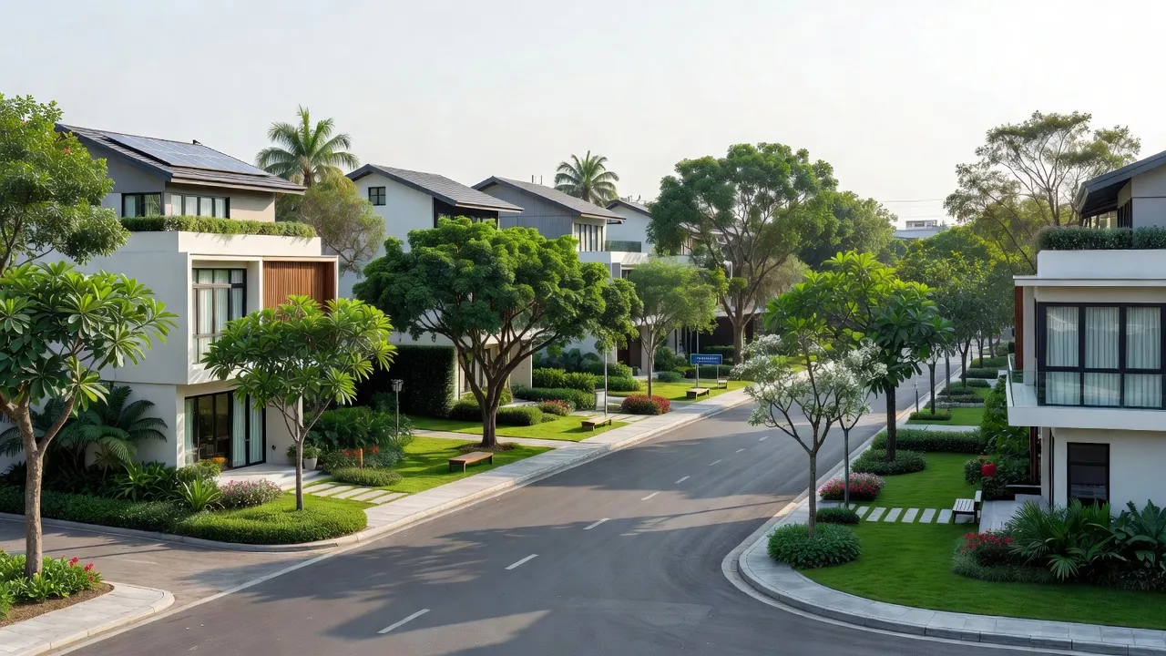 Khu dân cư yên tĩnh tại Phường 13, Quận Bình Thạnh, Thành phố Hồ Chí Minh với cảnh sắc xanh tươi.
