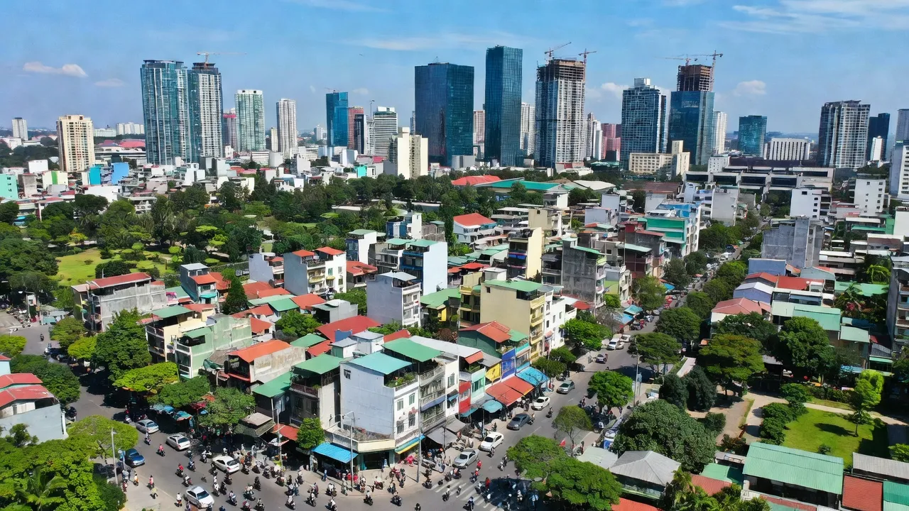 Chế độ xem từ trên cao về Phường 26, Quận Bình Thạnh, Thành phố Hồ Chí Minh với các tòa nhà và không gian sống hiện đại.