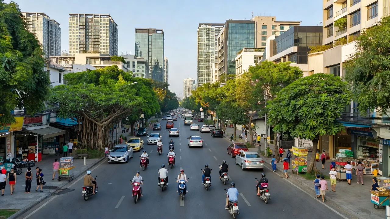 Phường 14, Quận Gò Vấp, Thành phố Hồ Chí Minh với đường phố nhộn nhịp và cây xanh.
