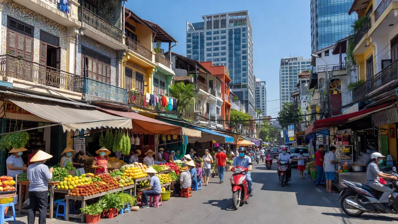 Quận Phú Nhuận nhộn nhịp với chợ dân sinh, kiến trúc truyền thống và hiện đại, Thành phố Hồ Chí Minh.