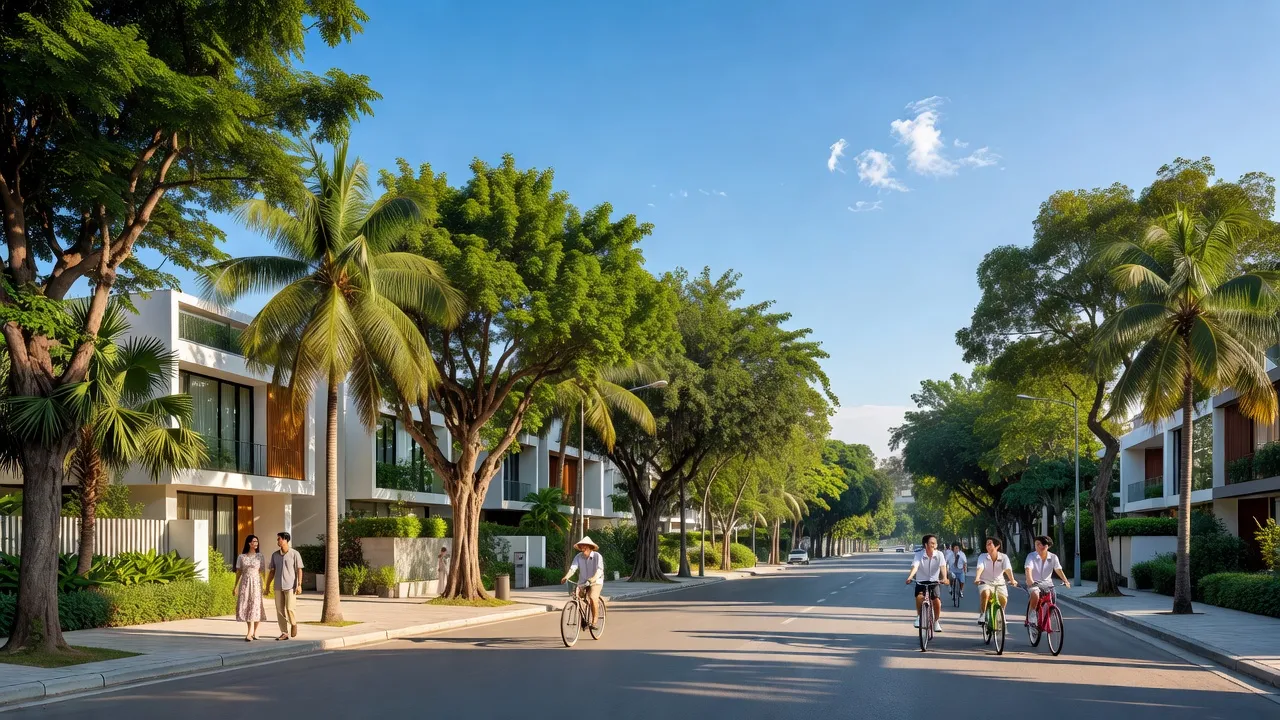 Phường 2, Quận Phú Nhuận, TP Hồ Chí Minh, khung cảnh đường phố, nhà cửa, không gian xanh, đời sống đô thị.