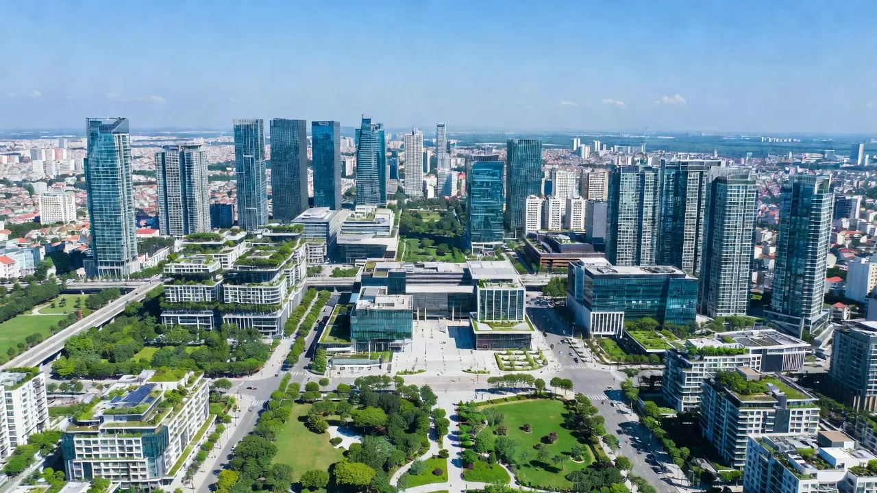 Quang cảnh Phường An Khánh, Thủ Đức, Hồ Chí Minh với các công trình hiện đại và không gian xanh.