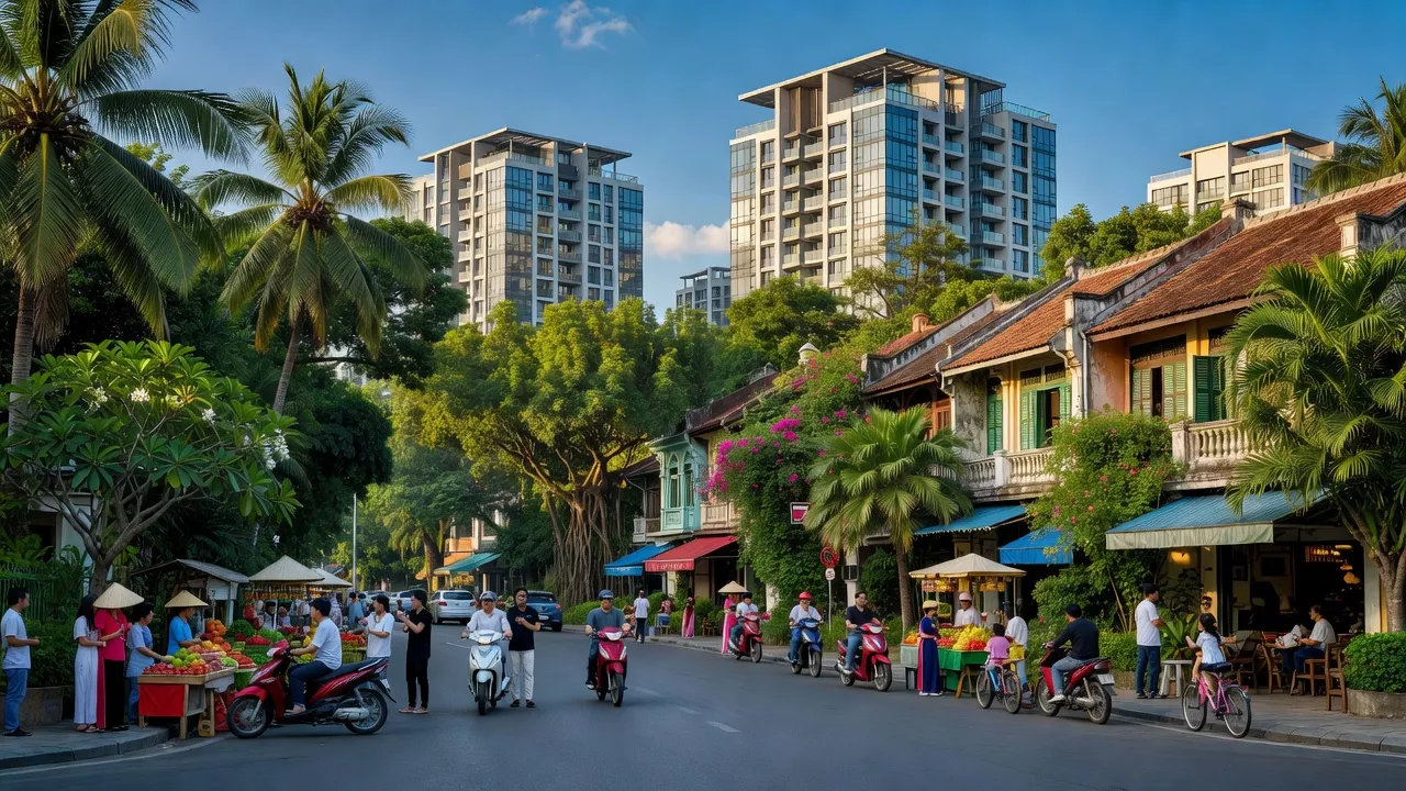 Phường An Phú, Thủ Đức, Hồ Chí Minh với cảnh đẹp pha trộn giữa hiện đại và truyền thống.