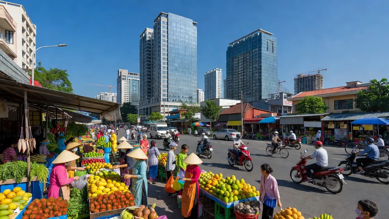 Khung cảnh nhộn nhịp tại Phường Linh Chiểu, Thành phố Thủ Đức, với giao thông và cuộc sống đô thị.
