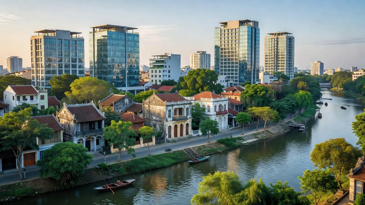Quận Phú Xuân, Thành phố Huế với cảnh sắc thiên nhiên tươi đẹp và kiến trúc đa dạng.