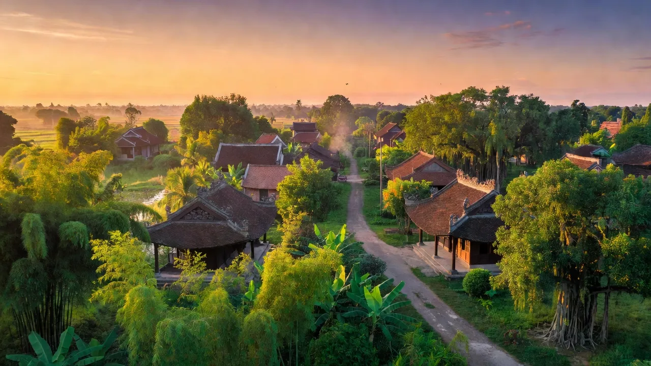 Phường An Hòa, Quận Phú Xuân, Huế với kiến trúc truyền thống và không gian xanh tươi.